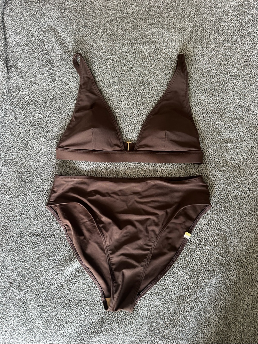 summersalt Brown Triangle Top & Bikini Set - Picture 1 of 3